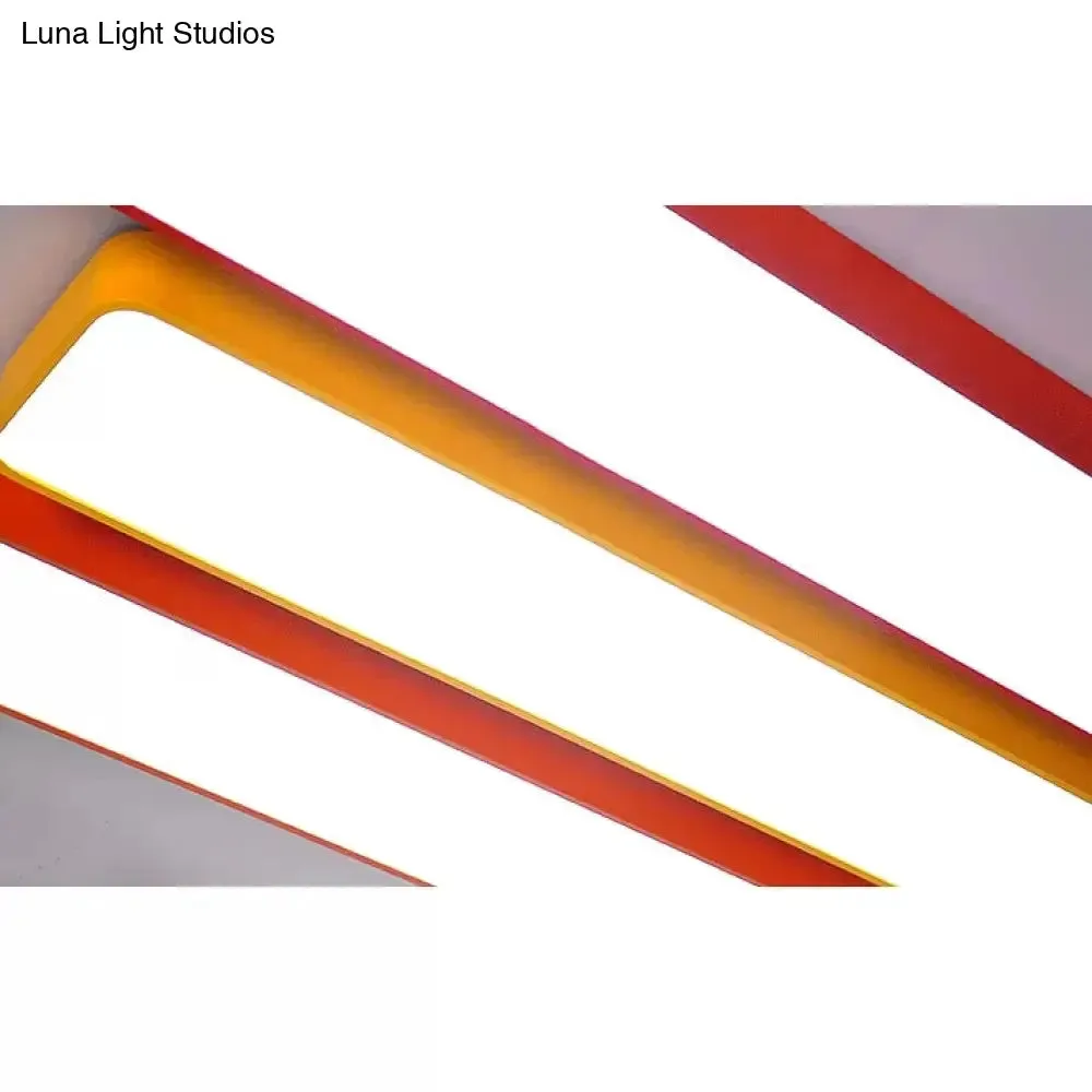 Candy Colored LED Ceiling Lamp for Baby and Kids' Bedroom - Acrylic Linear Mount