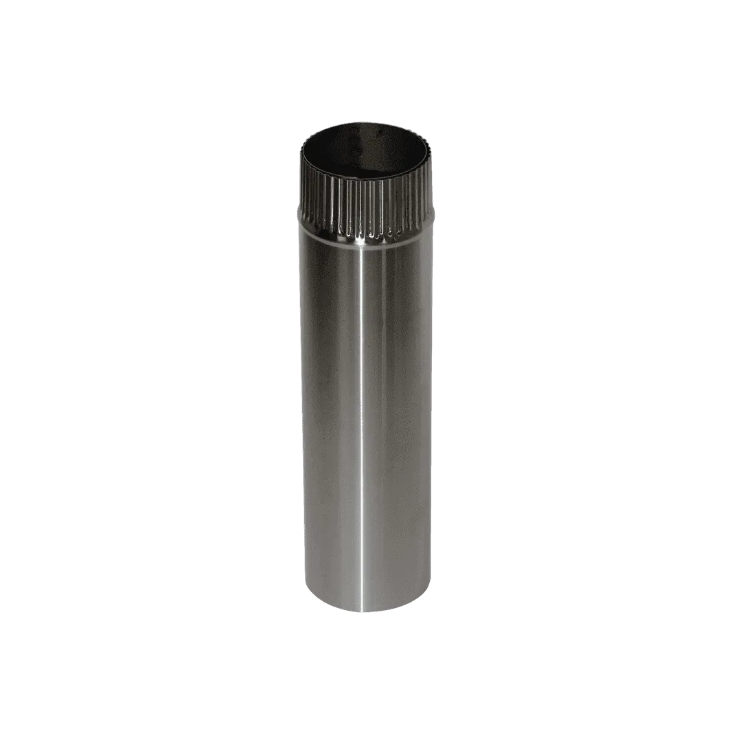 CB-3012-SS 3" Stainless Steel Double Wall Flue Pipe, 12" Long