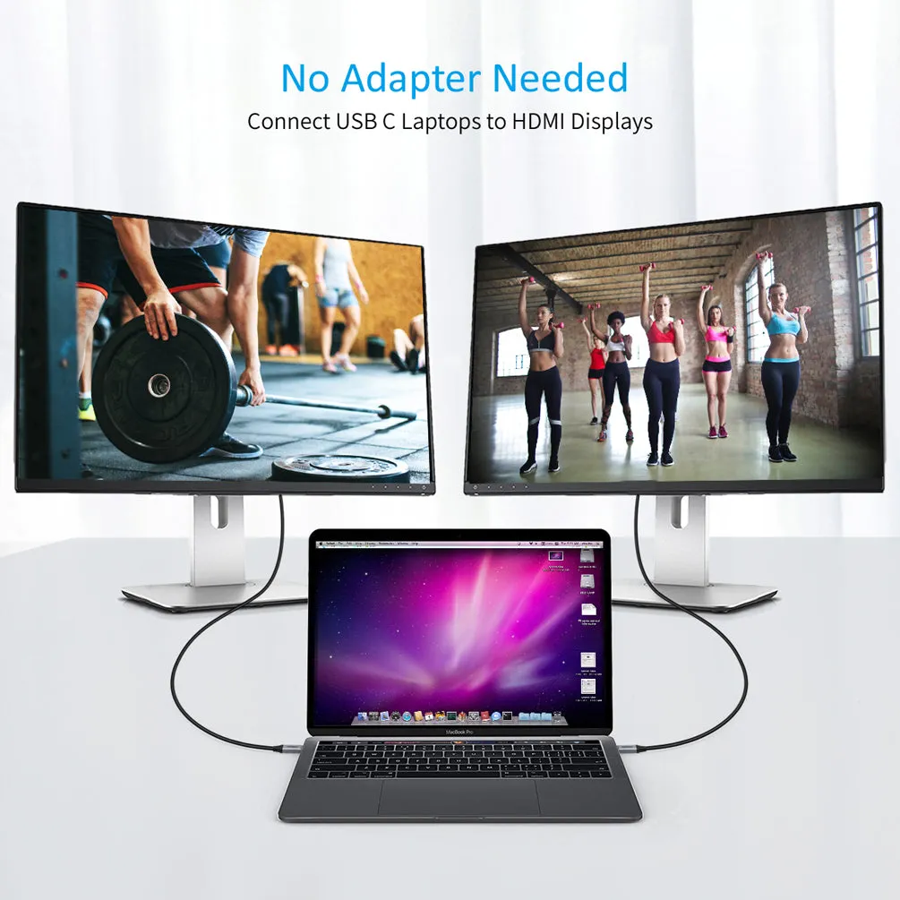 CH0021-BK Choetech USB-C to HDMI Cable (4K@60Hz) 6.5ft (2m)