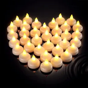 CHECK AND SHOP Water Sensor Battery Operated LED Floating Flameless & Smokeless Tealight Candles Perfect for Diwali, Party and Christmas Decorations (Multi-Colour, Pack of 12)