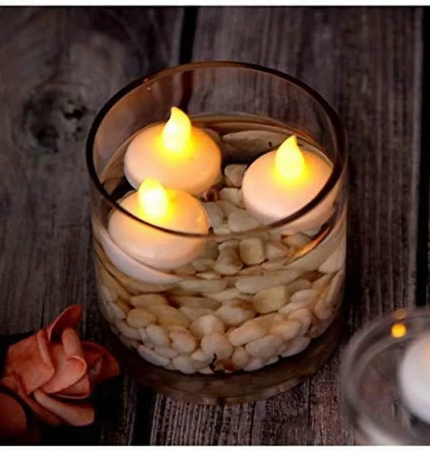 CHECK AND SHOP Water Sensor Battery Operated LED Floating Flameless & Smokeless Tealight Candles Perfect for Diwali, Party and Christmas Decorations (Multi-Colour, Pack of 12)