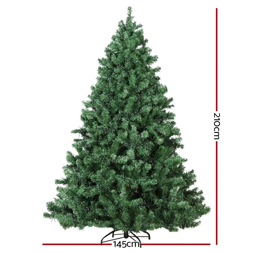 Christmas Tree 2.1M Xmas Tree with 3000 LED Lights Warm White