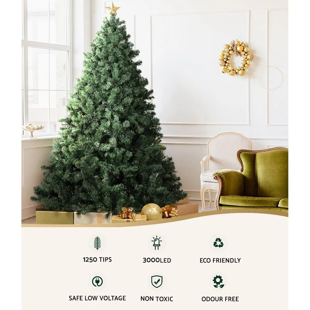Christmas Tree 2.1M Xmas Tree with 3000 LED Lights Warm White