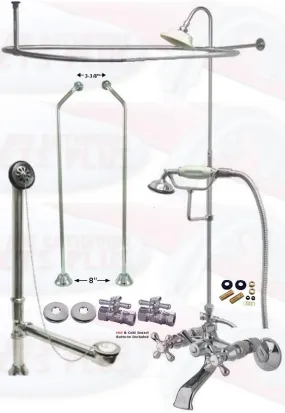 Chrome Clawfoot Tub Faucet Package