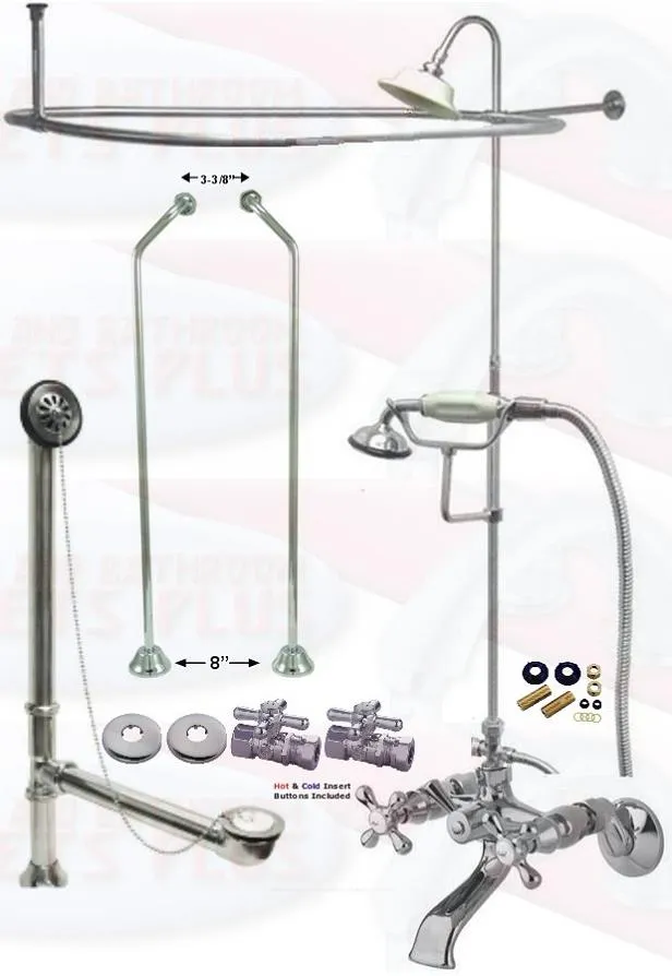 Chrome Clawfoot Tub Faucet Package