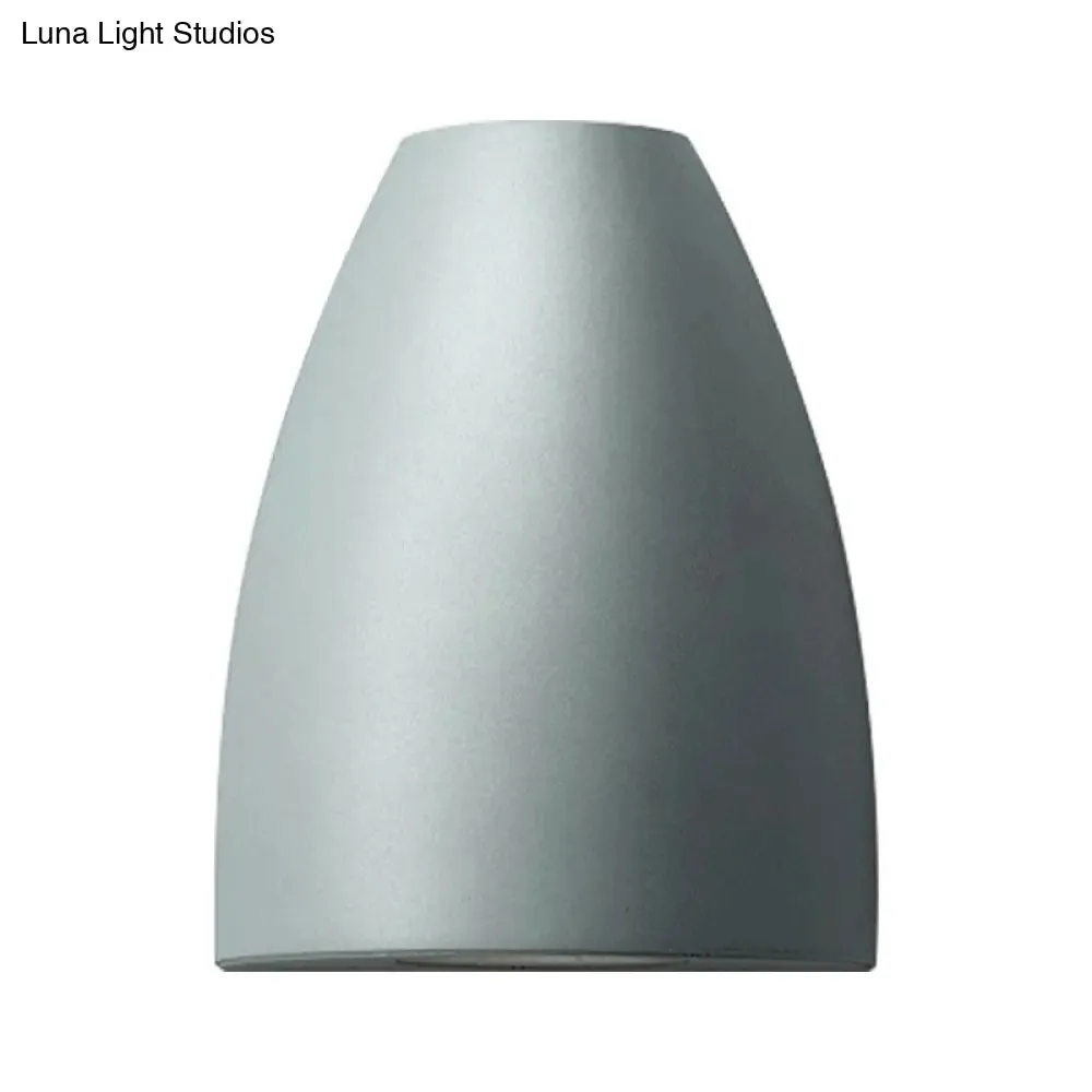 Contemporary Bullet Wall Sconce - LED Up and Downlight for Stairway - Modern Metallic Finish in Black/Grey/White