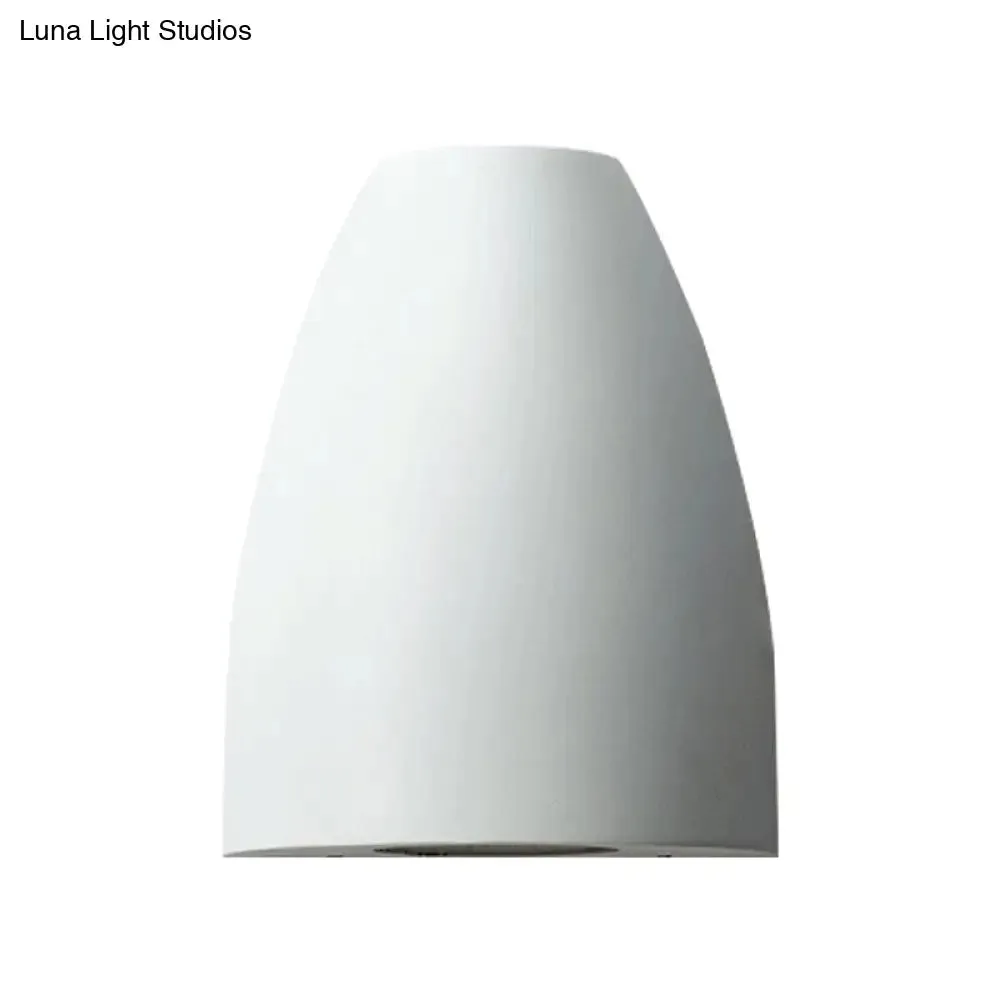 Contemporary Bullet Wall Sconce - LED Up and Downlight for Stairway - Modern Metallic Finish in Black/Grey/White