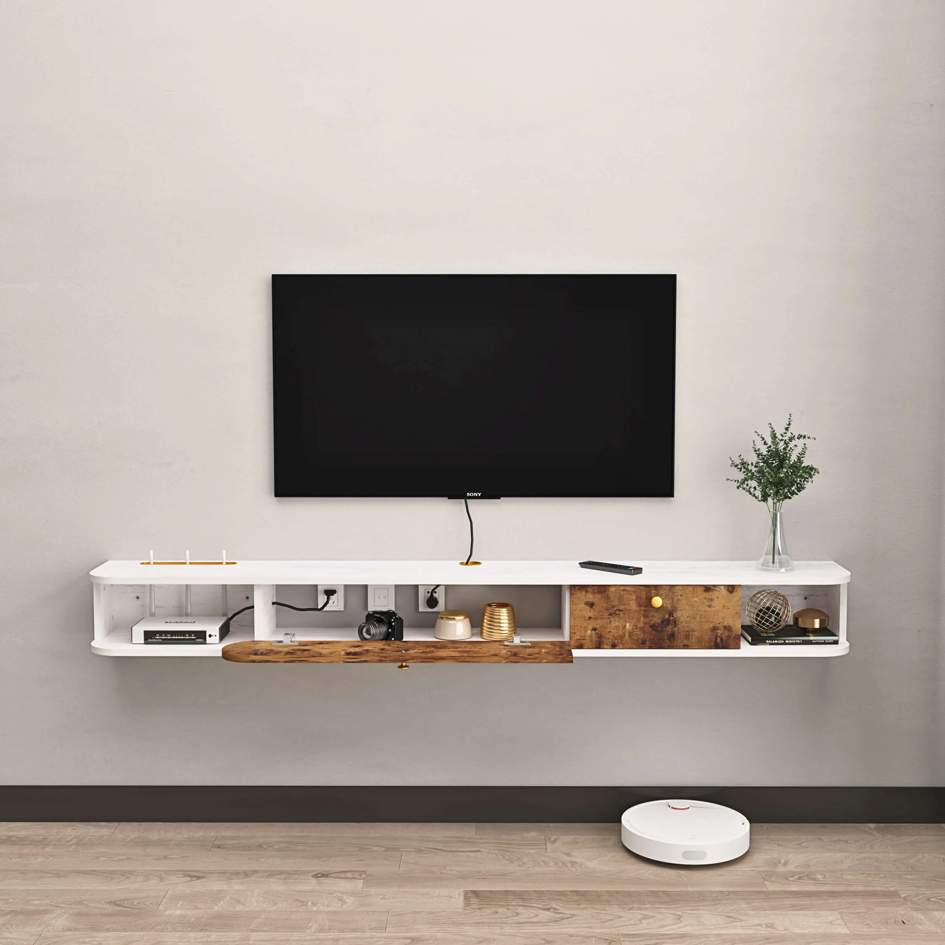 Custom Bareo Floating TV Stand