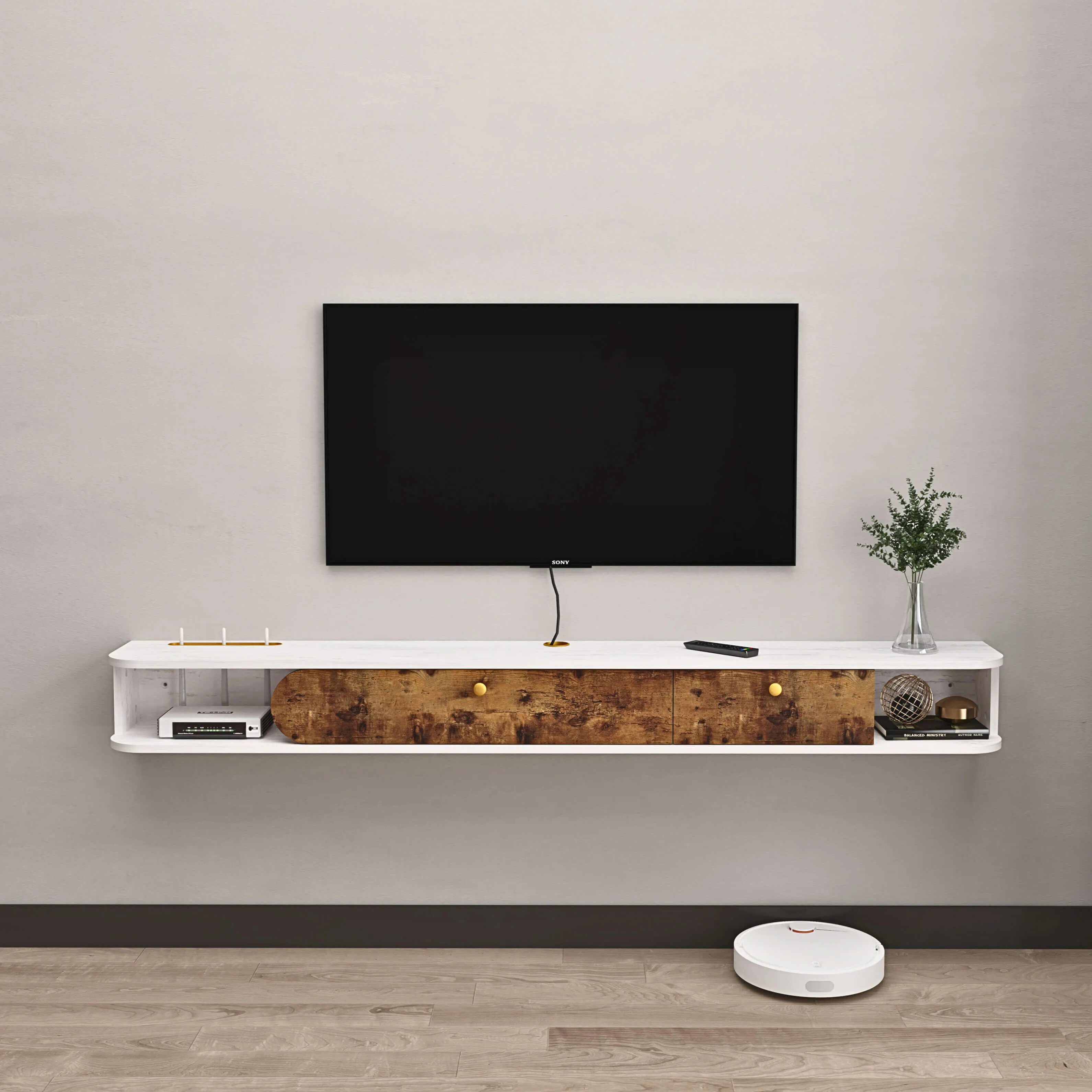 Custom Bareo Floating TV Stand