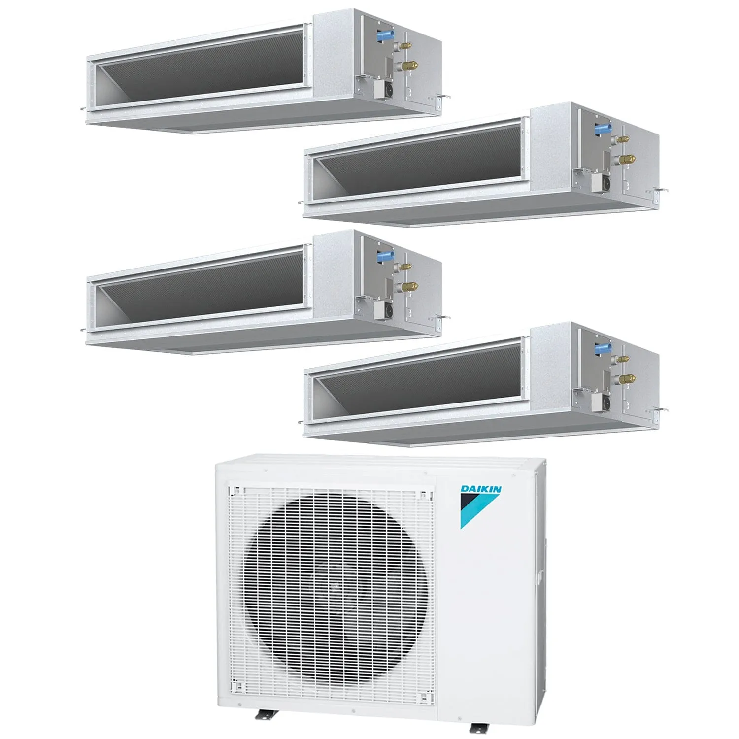 Daikin 4-Zone Concealed Ducted Hyper Heat Mini-Split 36000 BTU Heat Pump Air Conditioner 9k   9k   12k   15k - 15.9 SEER2