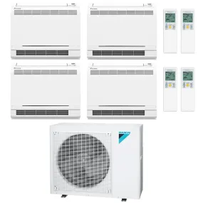 Daikin 4-Zone Floor Standing Hyper Heat Ductless Mini-Split 36000 BTU Heat Pump Air Conditioner 9k   9k   15k   15k - 20 SEER2