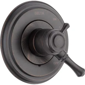Delta Cassidy Two Handle Venetian Bronze Shower Faucet Control with Valve D110V
