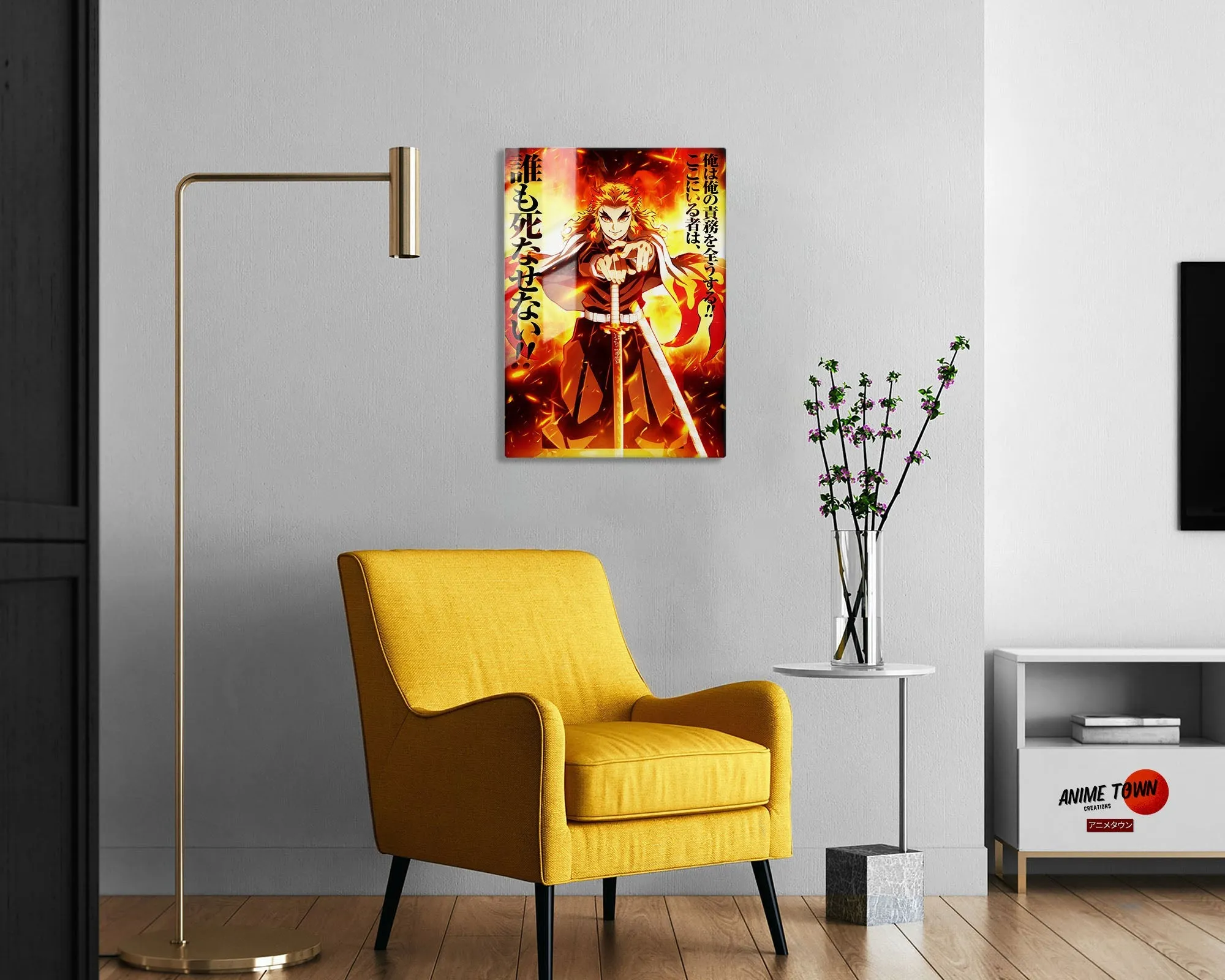 Demon Slayer Kyojuro Rengoku Feature Metal Poster