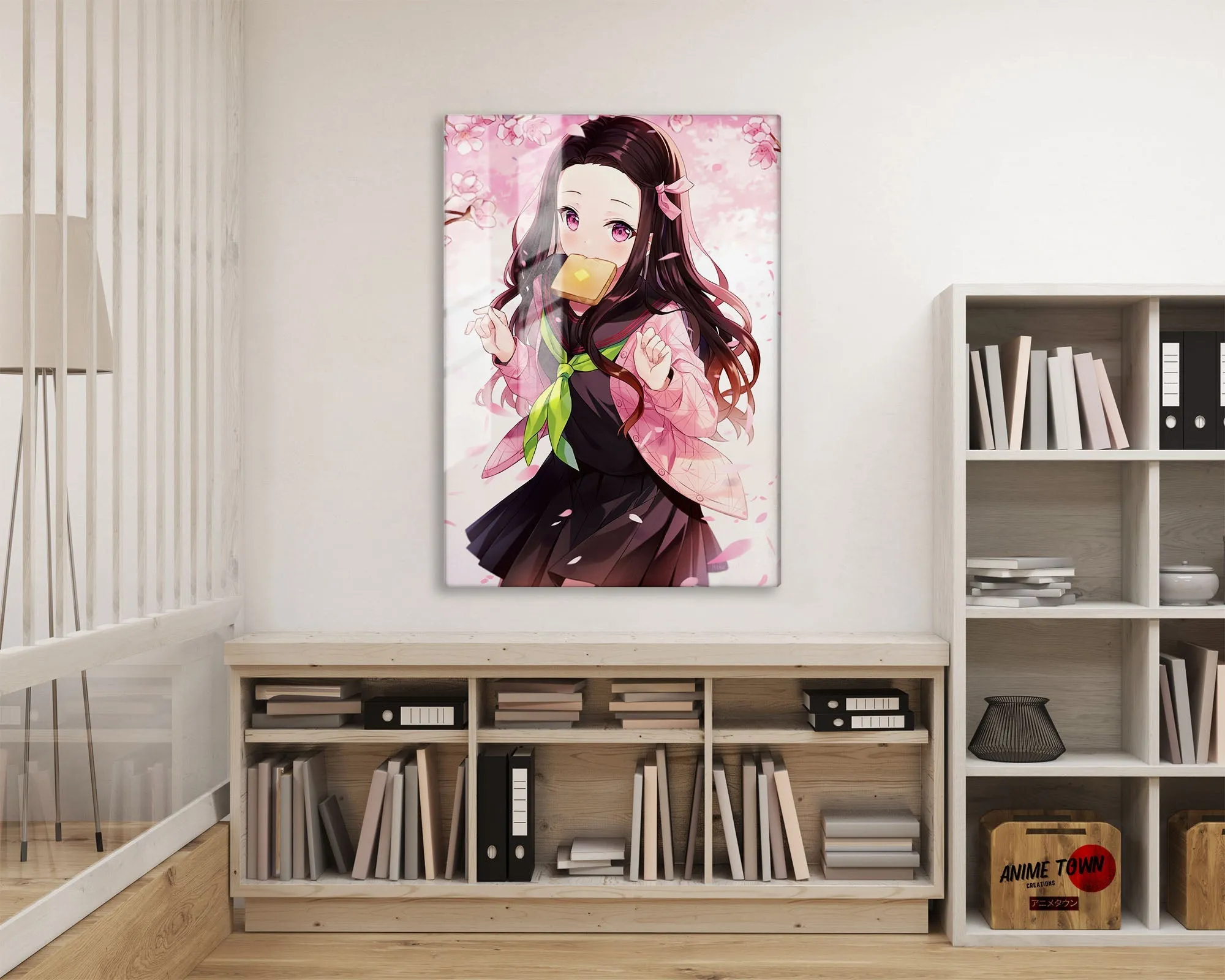Demon Slayer Nezuko Cute Cherry Blossoms Metal Poster