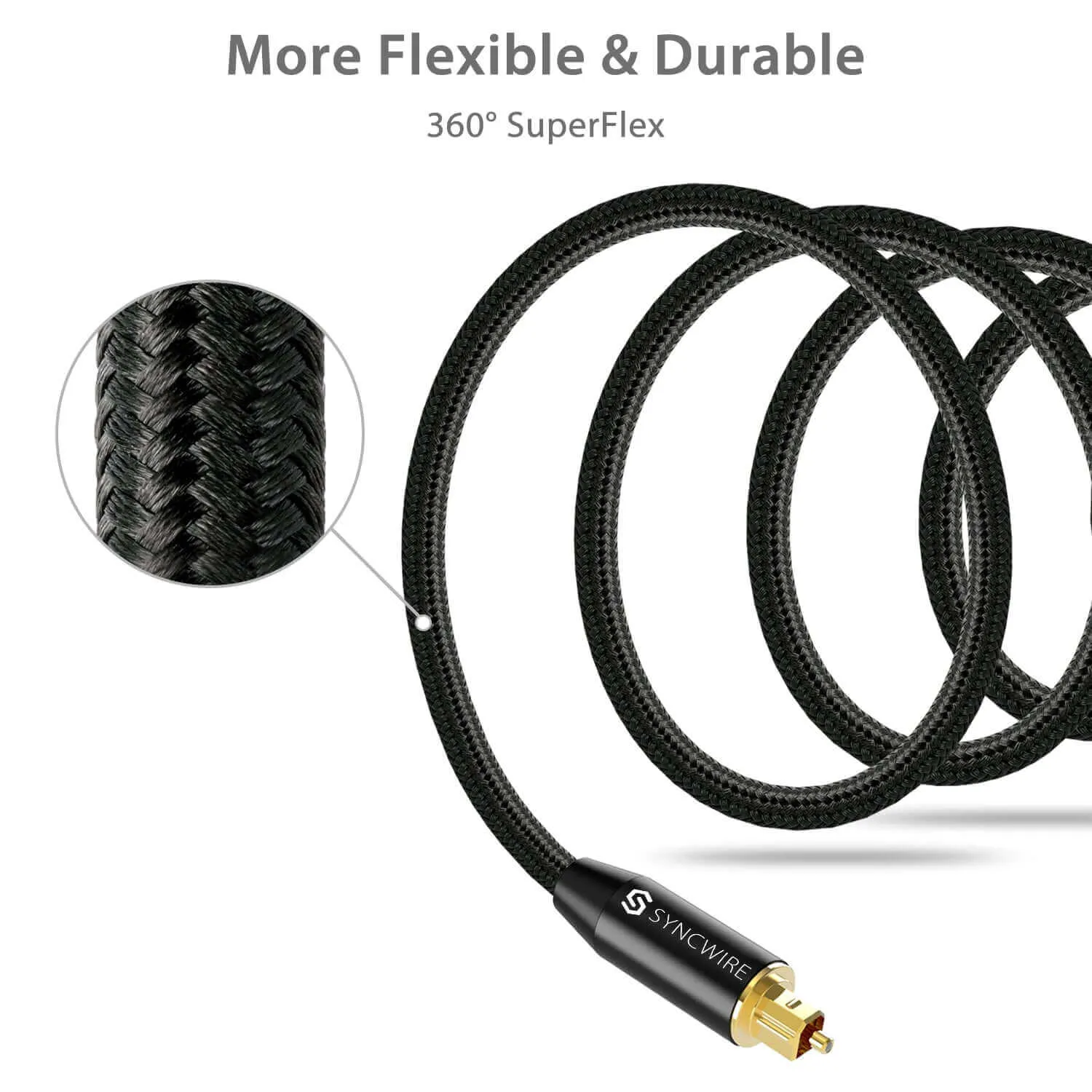 Digital Optical Audio Cable 10ft
