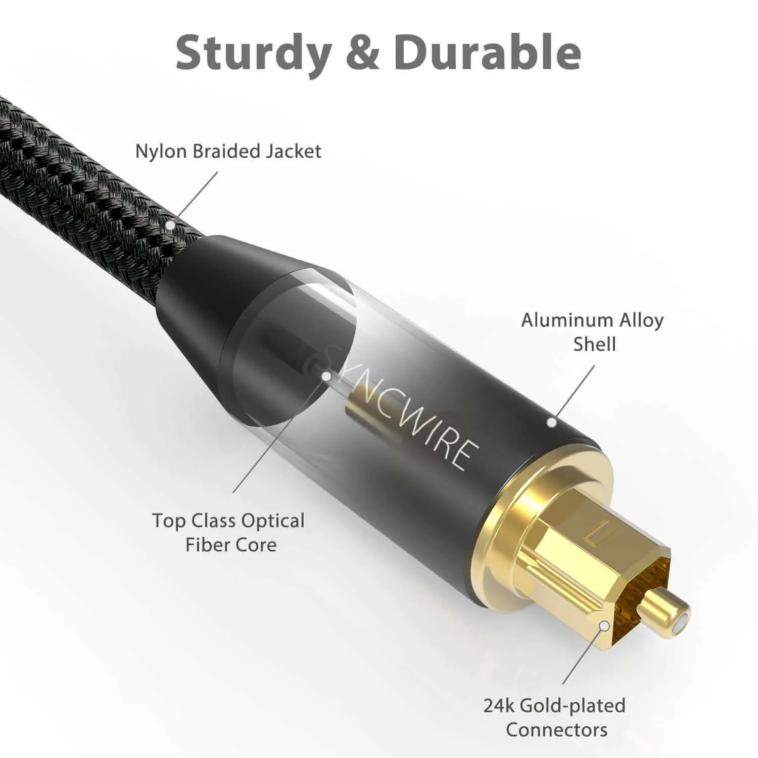 Digital Optical Audio Cable 10ft