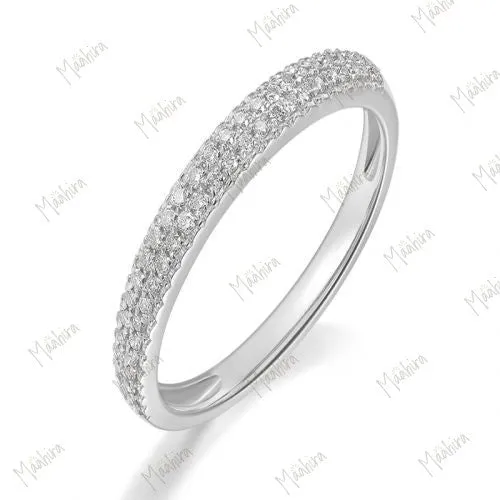 Double Diamond Streamed White Band