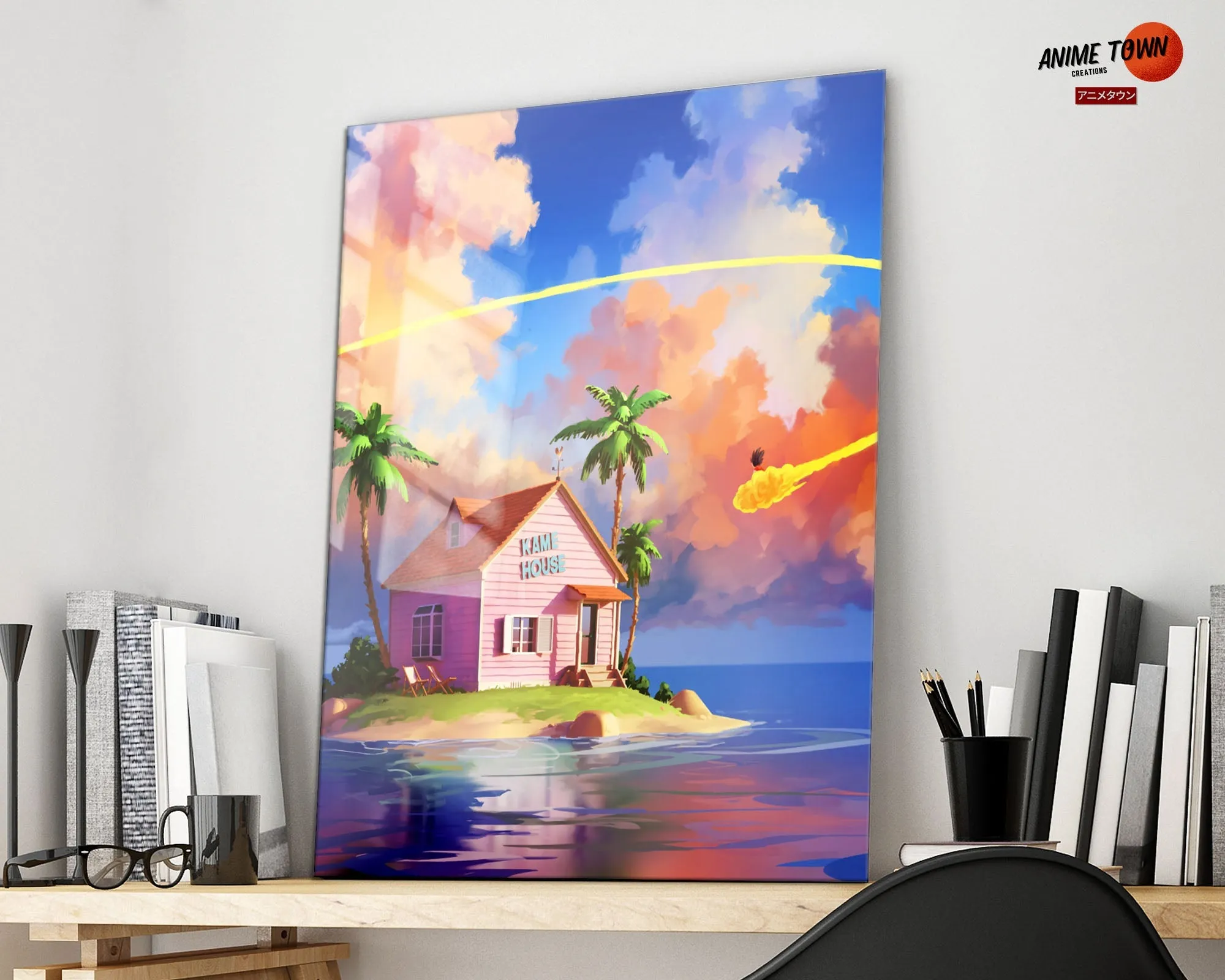 Dragon Ball Kame House Metal Poster