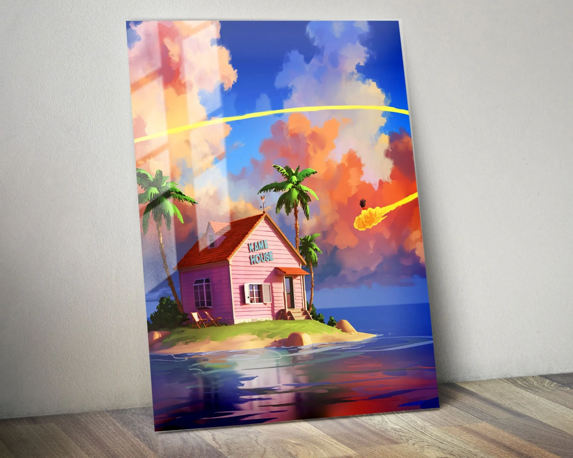 Dragon Ball Kame House Metal Poster