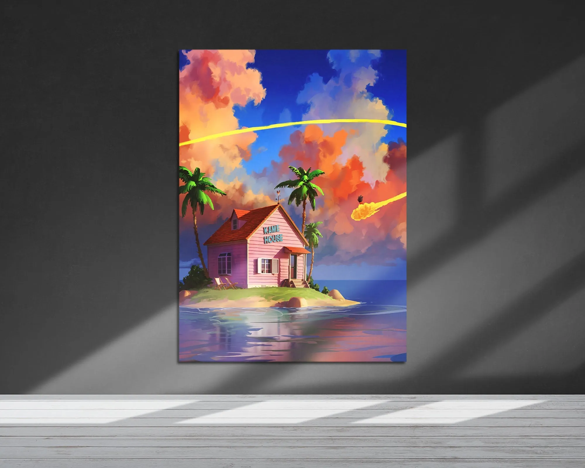 Dragon Ball Kame House Metal Poster