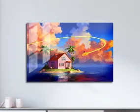 Dragon Ball Kame Island Metal Poster
