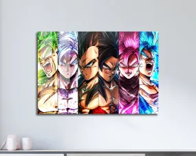 Dragon Ball Saiyan Forms Metal Poster