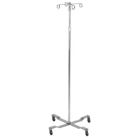 Drive Medical 13029 Economy Removable Top I. V. Pole, 2 Hook Top, Chrome