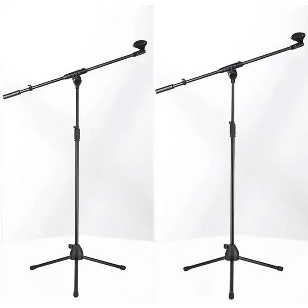 Durable Adjustable Tripod Mic Stands with Boom (2-Pack)
