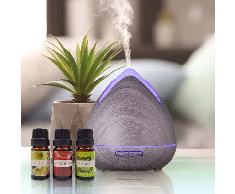Essential Oils Ultrasonic Aromatherapy Diffuser Air Humidifier Purify 400ML - Violet