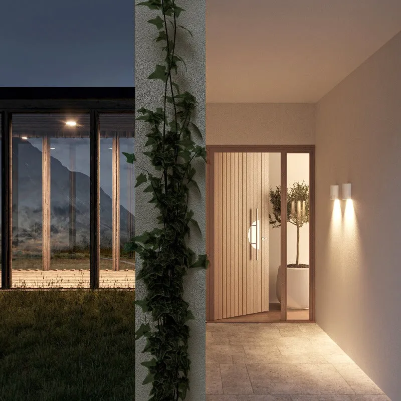 Exterior Ceramic Indented Wall Light | Day