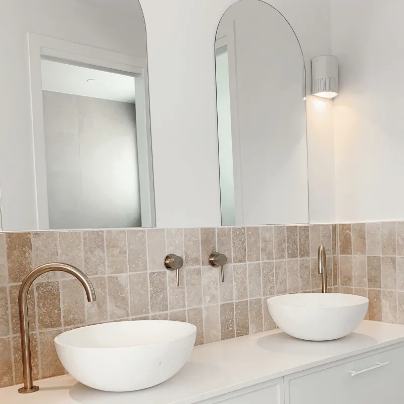 Exterior Ceramic Indented Wall Light | Day