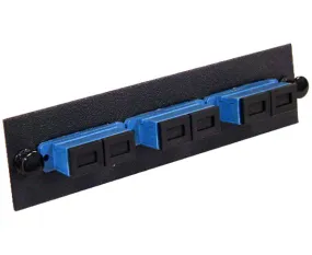 Fiber Adapter Panel, Single Mode, 3 SC Duplex Couplers