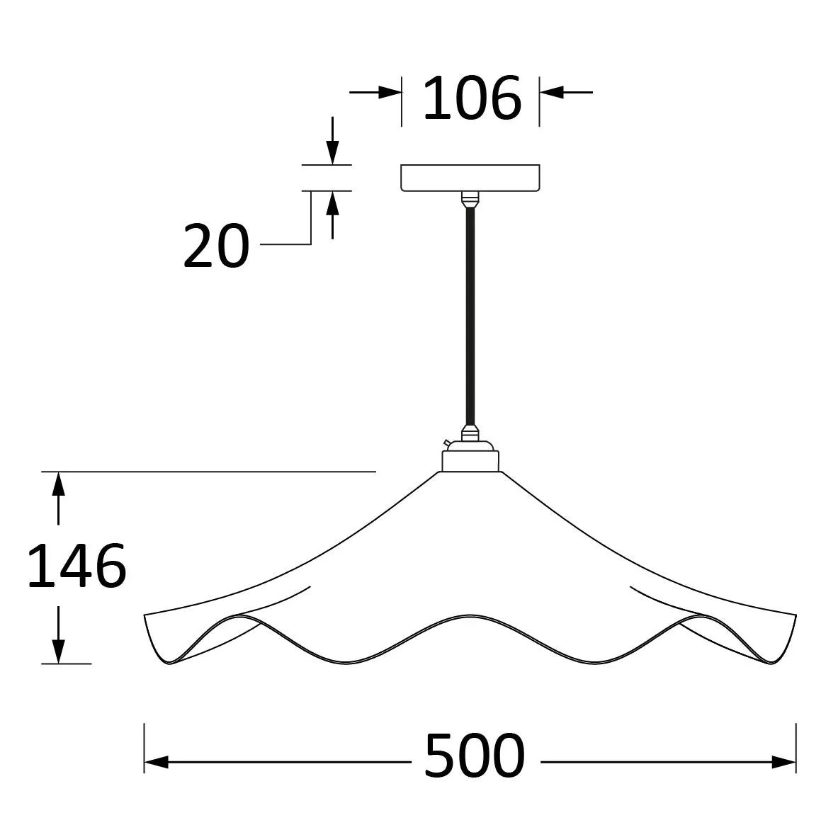 Flora Ceiling Light in Tump
