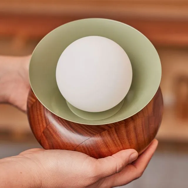 Fluxwood Sibling Timber Wall Light - Green