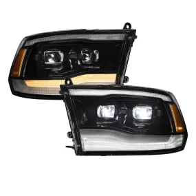 Form Lighting 09-18 Dodge Ram 1500 / 2500 / 3500  Sequential LED Projector Headlights