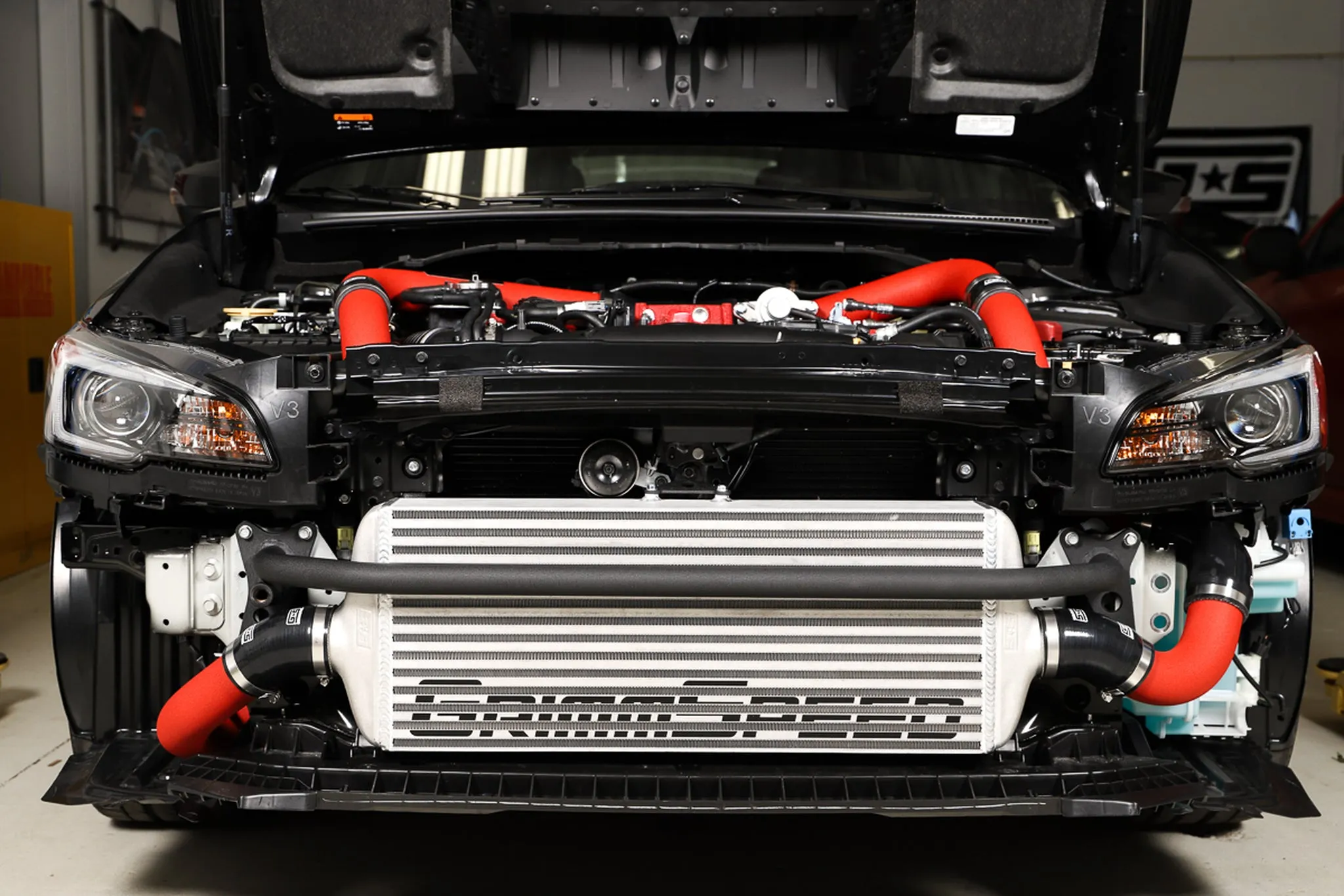 Front Mount Intercooler Bumper Bar BLACK Coated - Subaru 15-21 WRX/STI