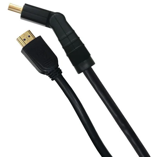 GE 87709 High-Speed HDMI(R) Cable with Ethernet & Swivel Connector (12ft)