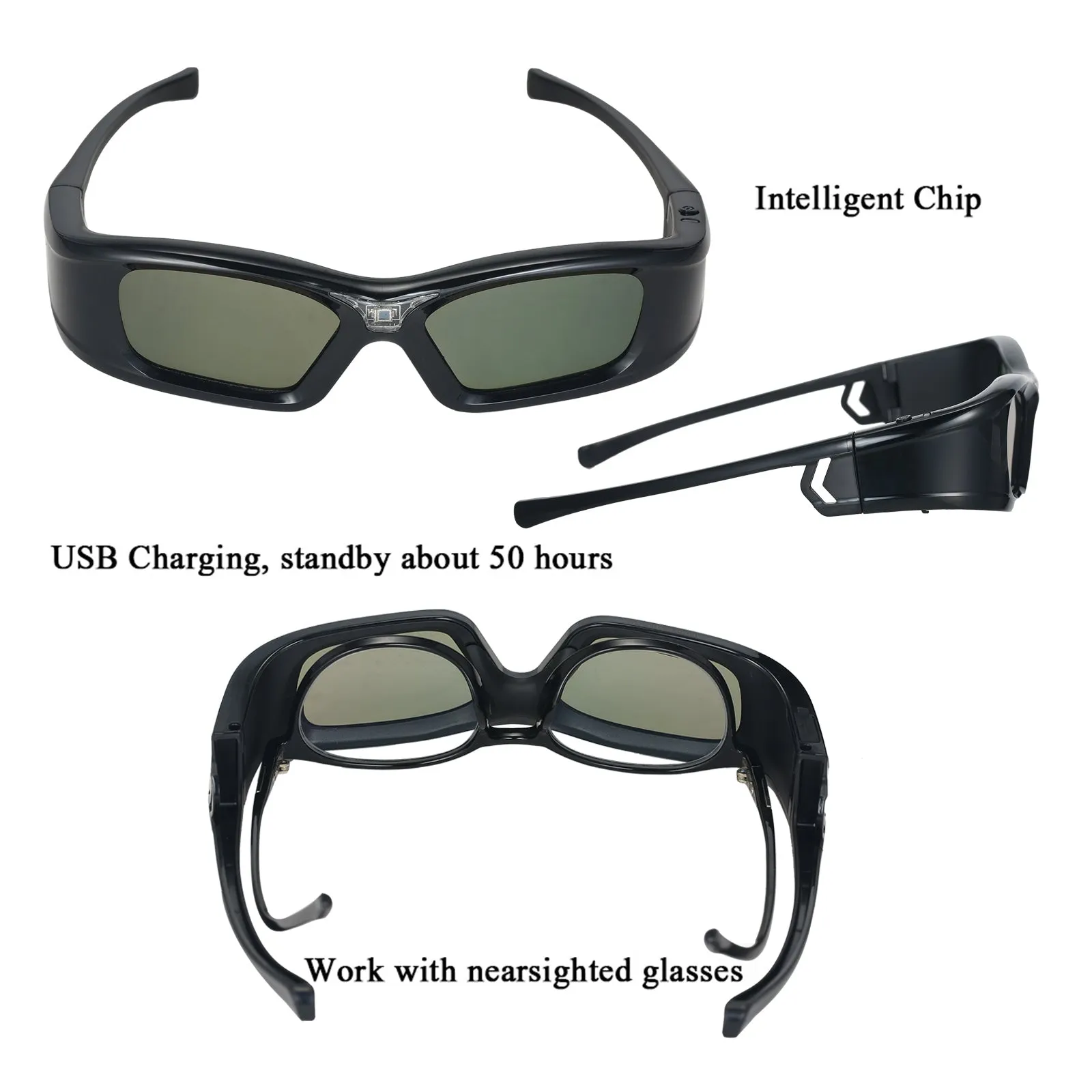 GL410 3D Glasses For Projector Full HD Active