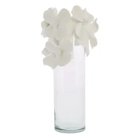 Glass Vase With Bone China Flower Crown