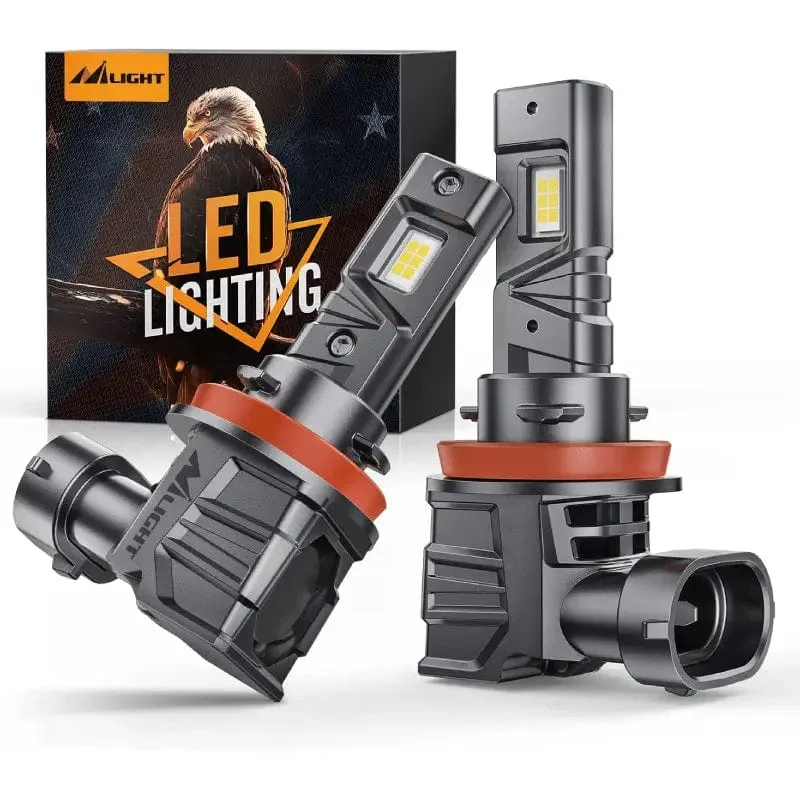 H11/H9/H8 LED Headlight Bulbs ES1 Series 80W 16000LM 6000K IP67 | 2 BULBS
