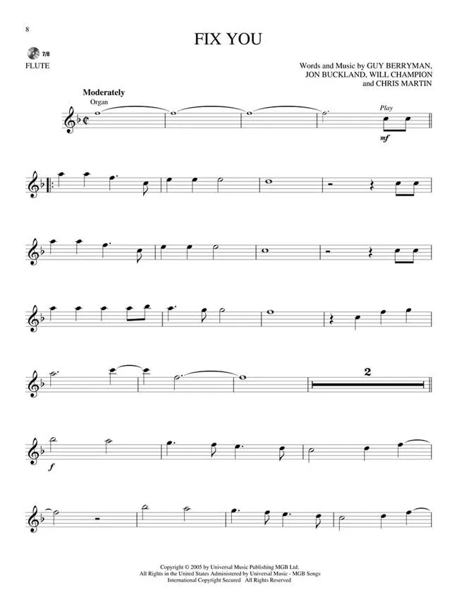 Hal Leonard Instrumental Play-Along: Coldplay - Flute (with Online Audio)
