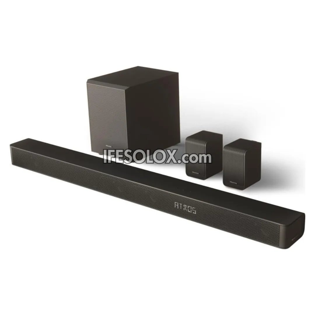 Hisense AX5100G 5.1Ch 340W Bluetooth Sound Bar with Wireless Subwoofer   Dolby Atmos - Brand New