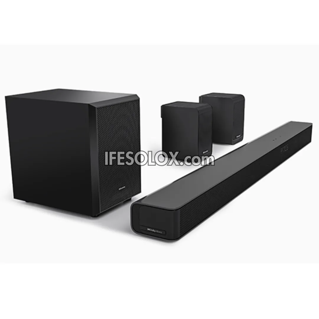Hisense AX5100G 5.1Ch 340W Bluetooth Sound Bar with Wireless Subwoofer   Dolby Atmos - Brand New