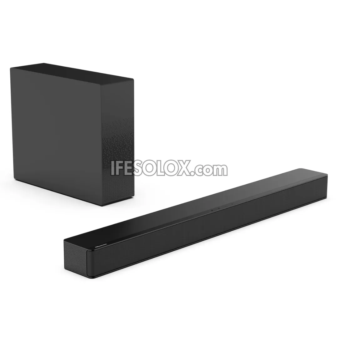 Hisense HS2100 2.1Ch 240W Bluetooth Sound Bar with Wireless Subwoofer   Dolby Atmos - Brand New