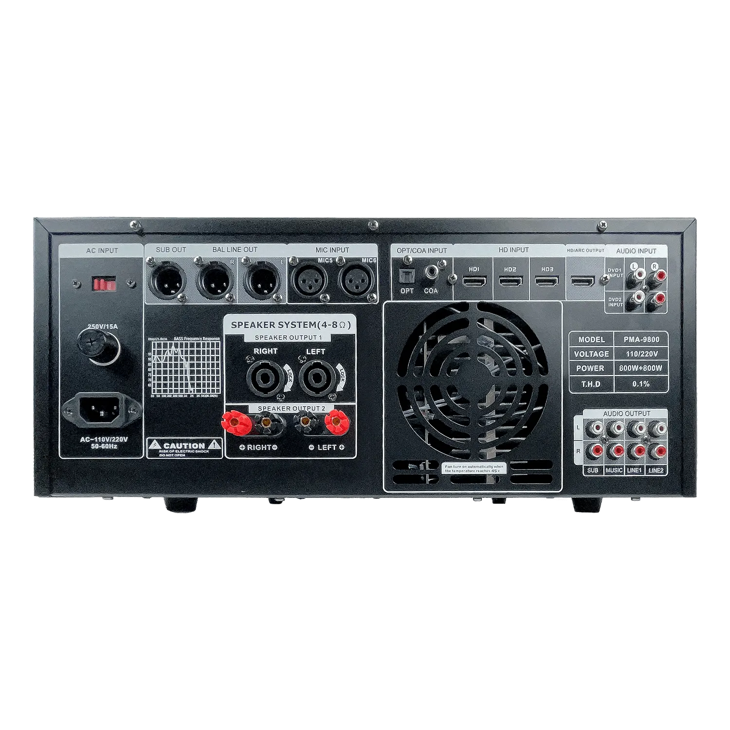 ImPro PMA-9800 Elite Professional 1600W Karaoke Mixing Amplifier for Smart TV Singing on Youtube