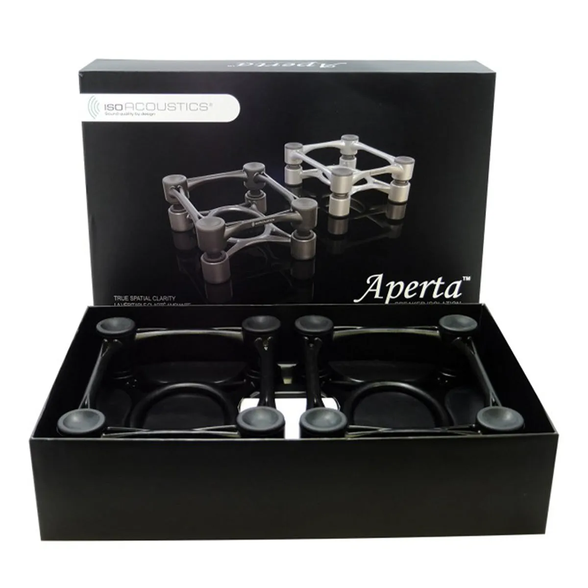 IsoAcoustics Aperta Speaker Isolation Stand - Pair (Black)