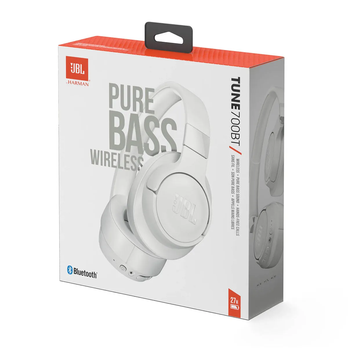 JBL Tune 700BT Wireless Over-Ear Headphones - White
