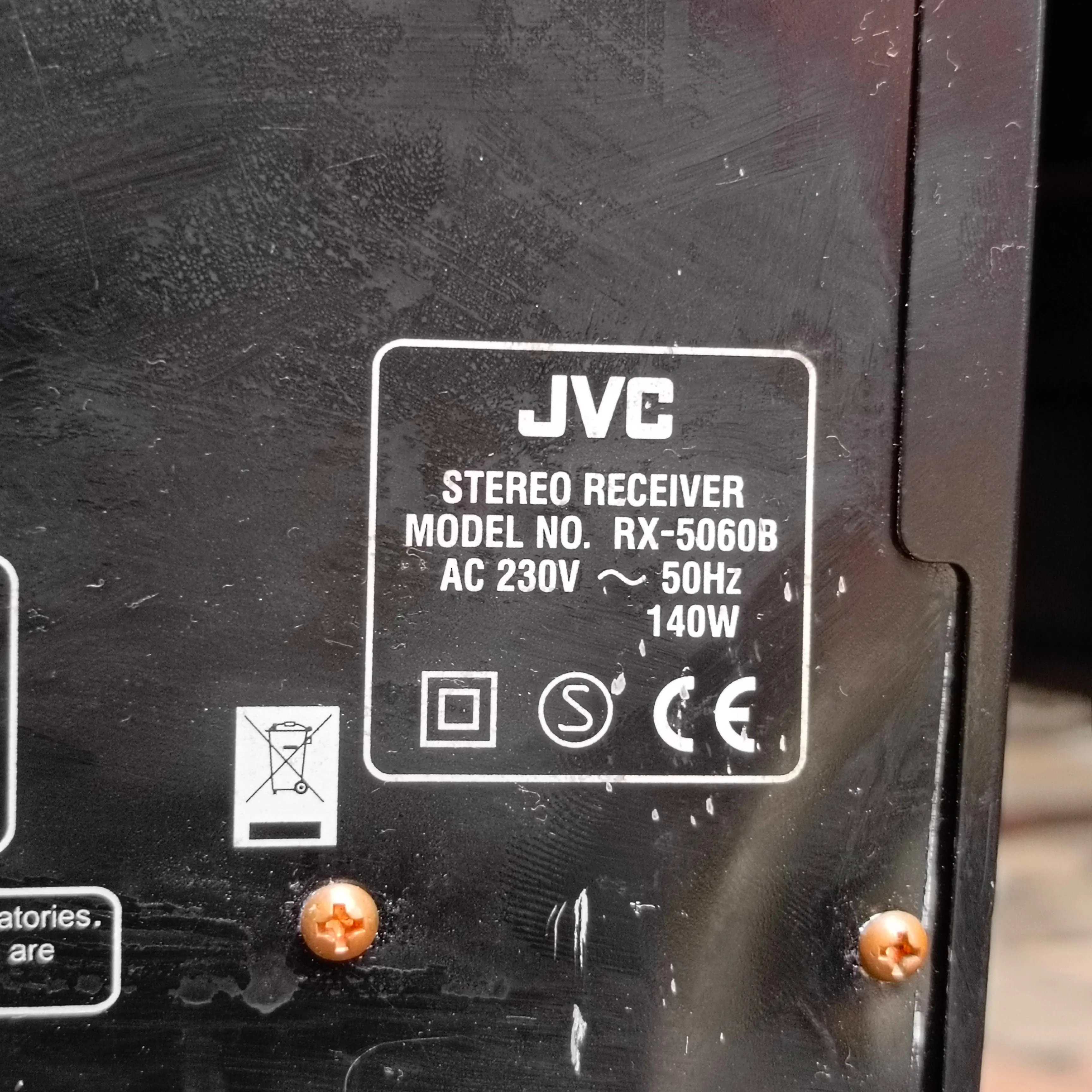 JVC RX5060 Stereo AV Receiver (Amplifier) with 5.1ch output and 5 Audio inputs - Foreign Used