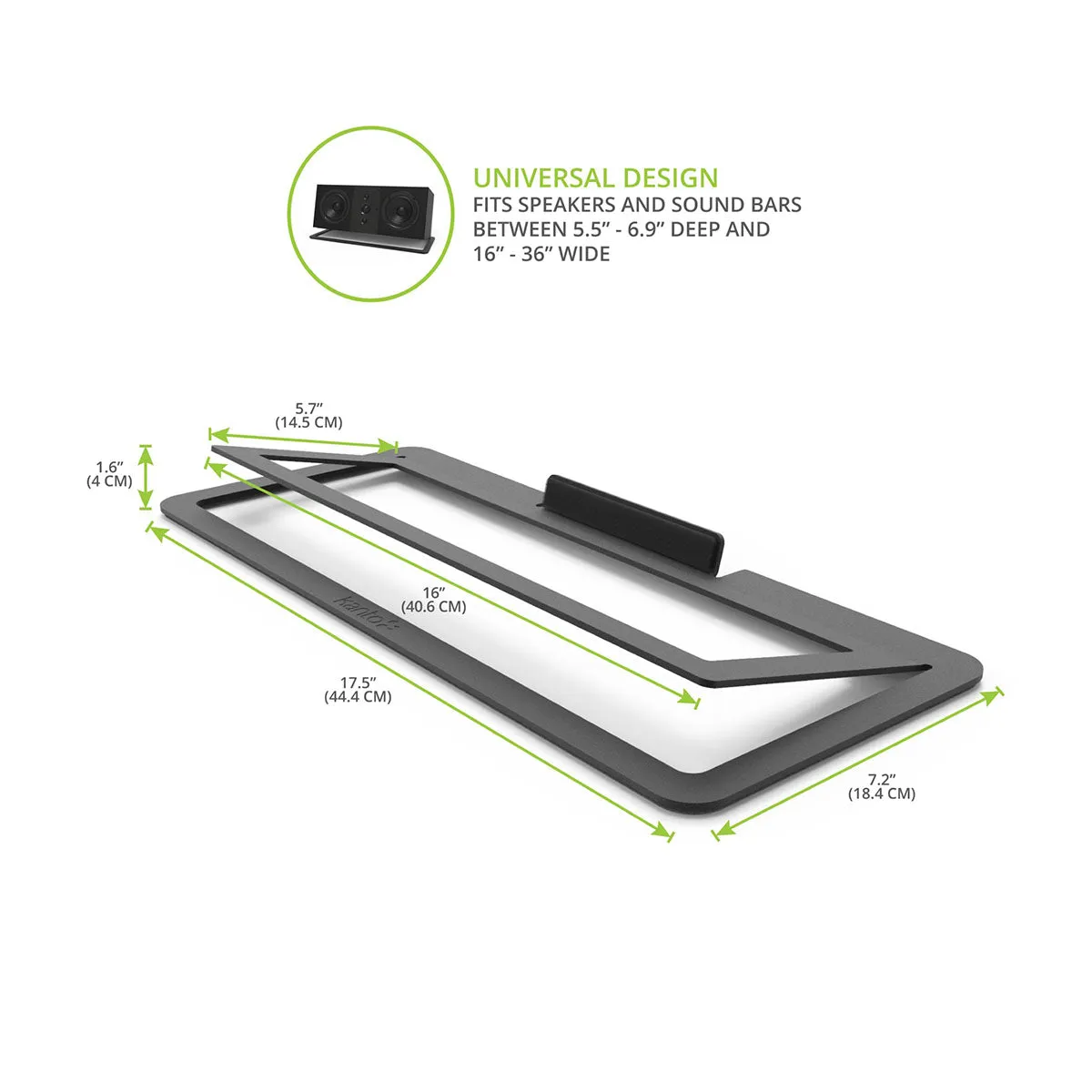 Kanto S10 Center Channel Speaker Stand - Black