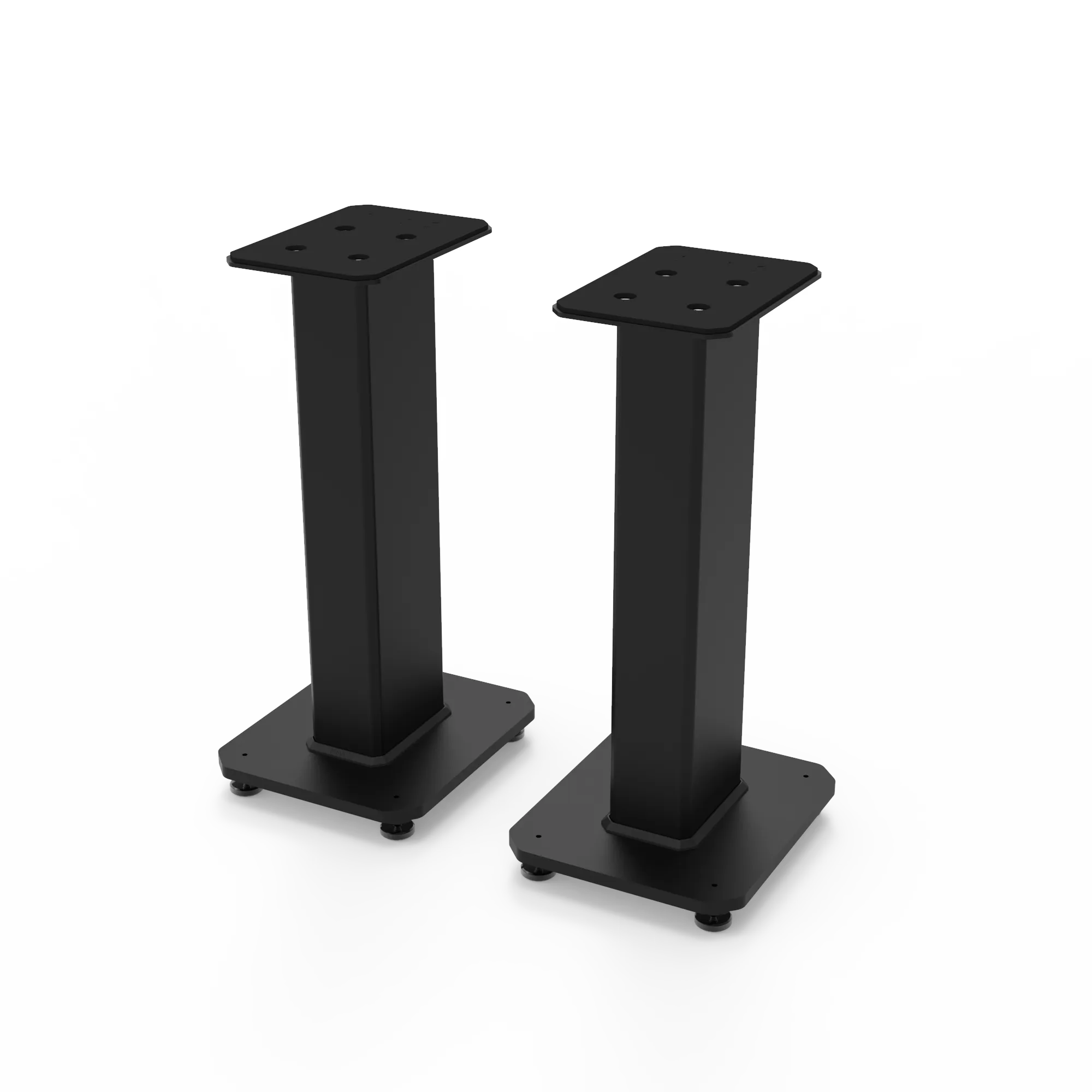 Kanto TUK 260W Powered Bookshelf Speakers - Pair, Matte Black with SX22 Black Stand Bundle